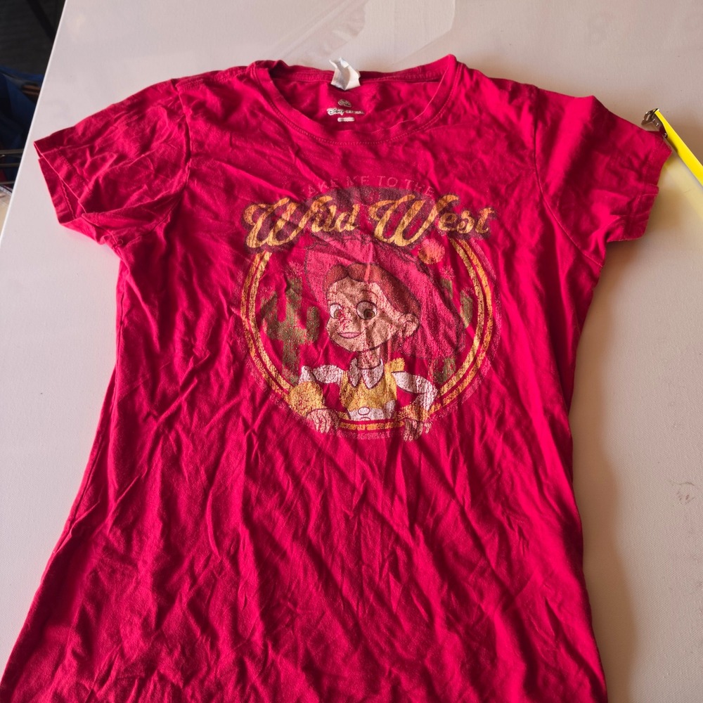 Disney Pixar Toy Story Jessie Wild West Red Graphic Tee Shirt Womens M